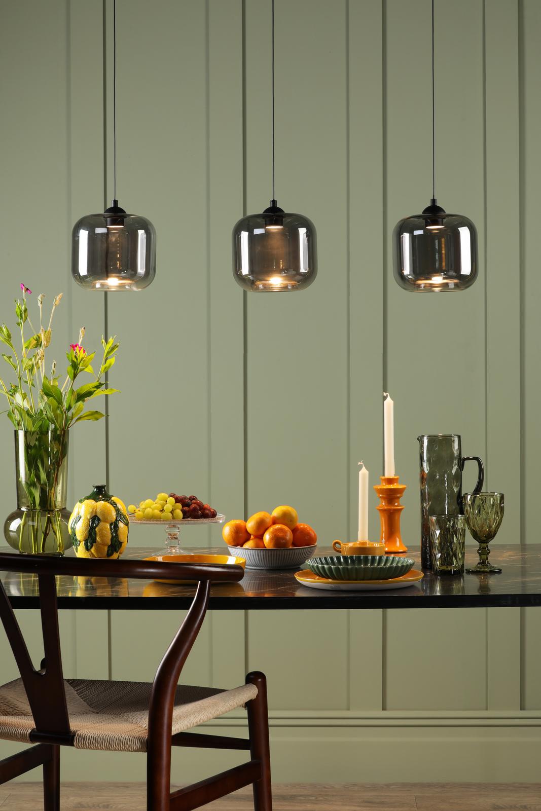 Eileen 3 Light Bar Pendant Matt Black LED - Fitting Only