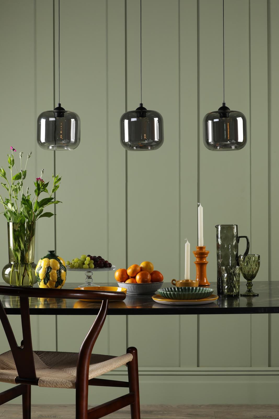 Eileen 3 Light Bar Pendant Matt Black LED - Fitting Only