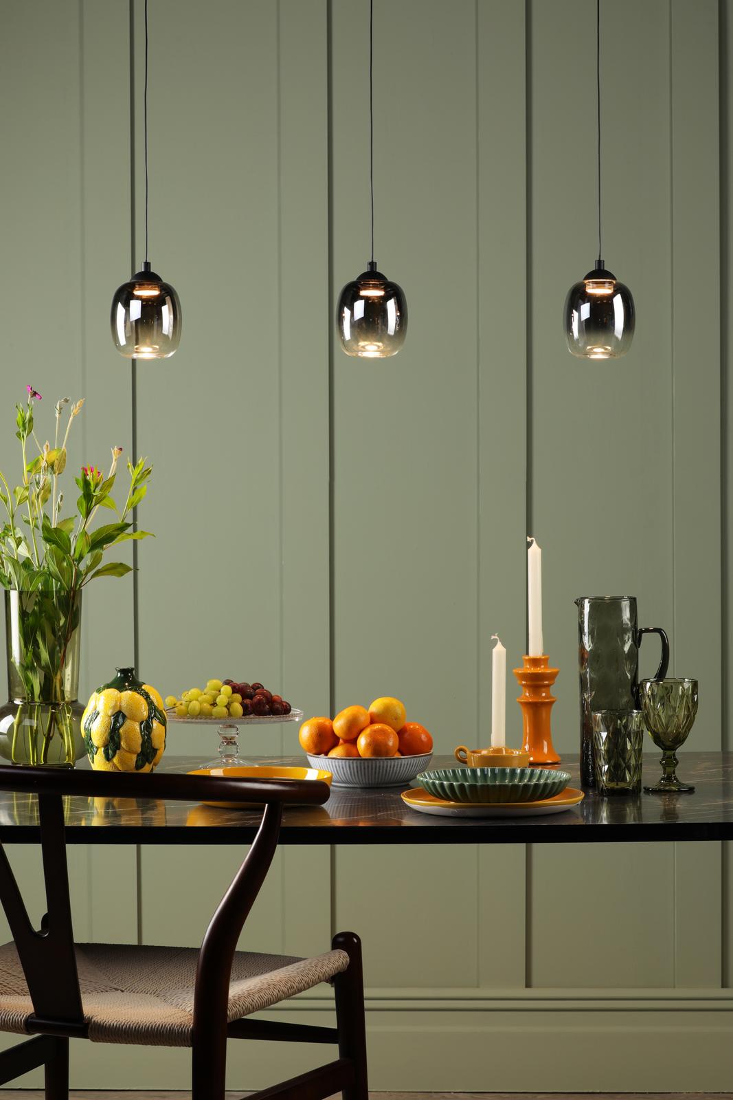 Eileen 3 Light Bar Pendant Matt Black LED - Fitting Only