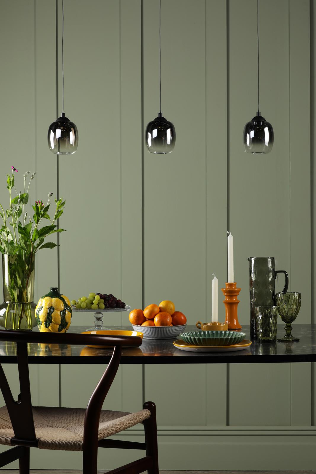 Eileen 3 Light Bar Pendant Matt Black LED - Fitting Only