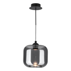 Eileen Pendant/Wall Light Matt Black and Smoked Glass LED