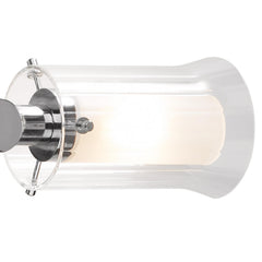 Elba Bathroom 2 Light Wall Light Polished Chrome Glass IP44