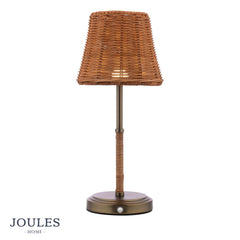 Joules Elcot Rechargeable LED Table Lamp Dark Rattan