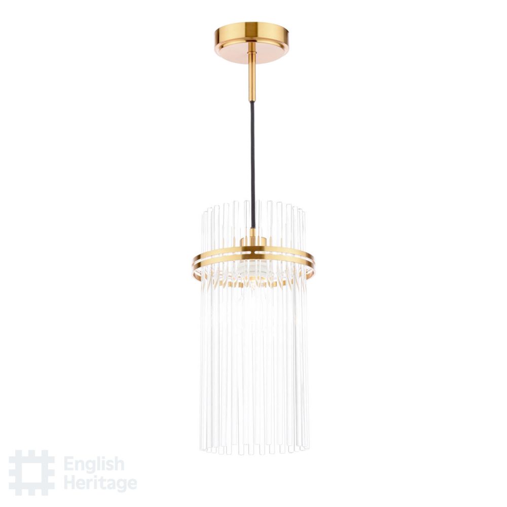 Eltham Pendant Antique Gold and Glass