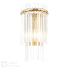 Eltham Wall Light Antique Gold and Glass