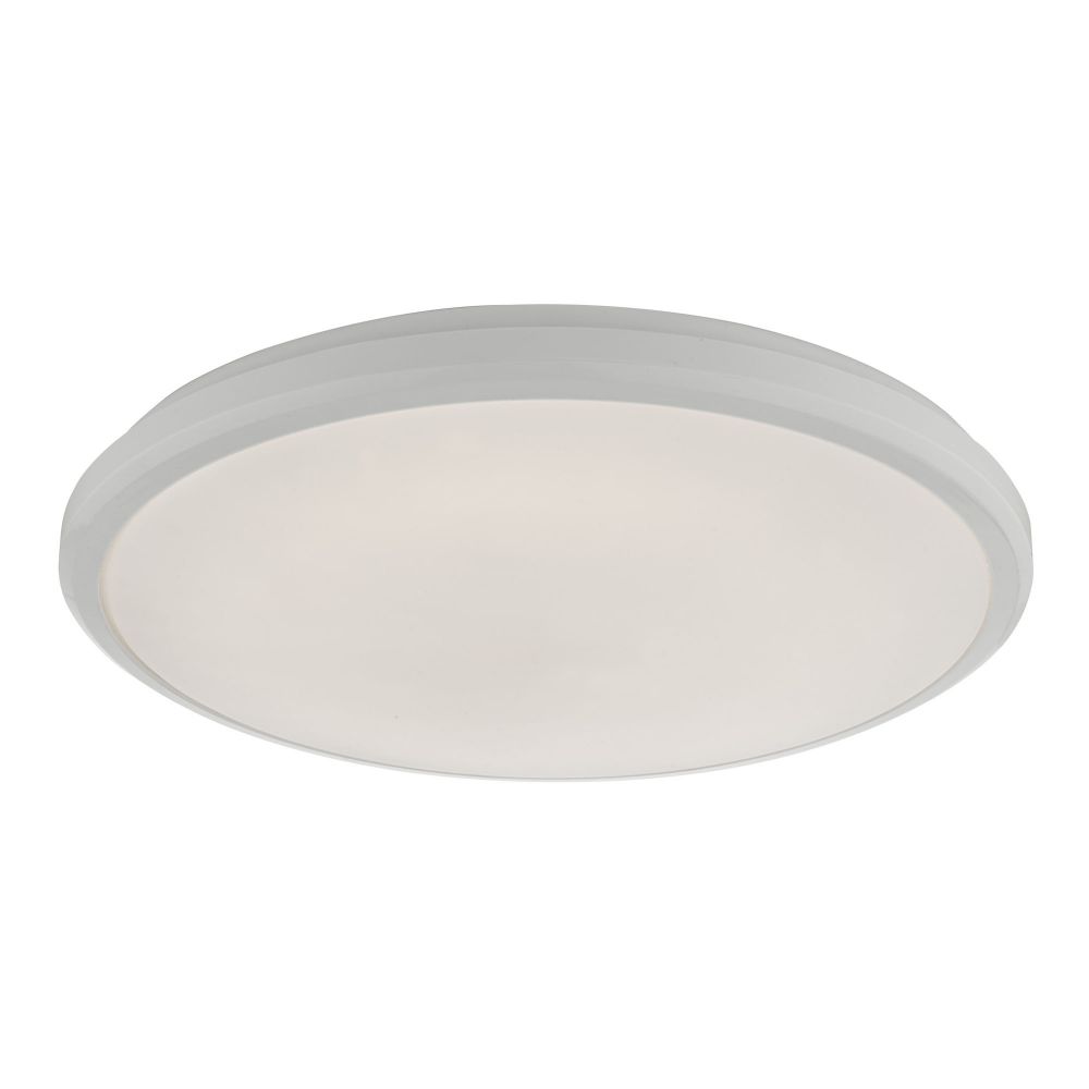 Emmett Flush White Acrylic Medium IP44 LED Bathroom