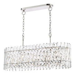 Entwine 10 Light Bar Pendant Polished Nickel and Crystal