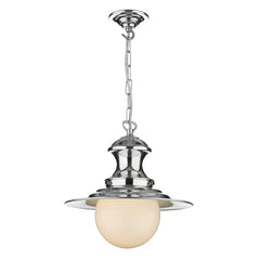 David Hunt Lighting Station Pendant Small Chrome