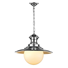 David Hunt Lighting Station Large Pendant Chrome