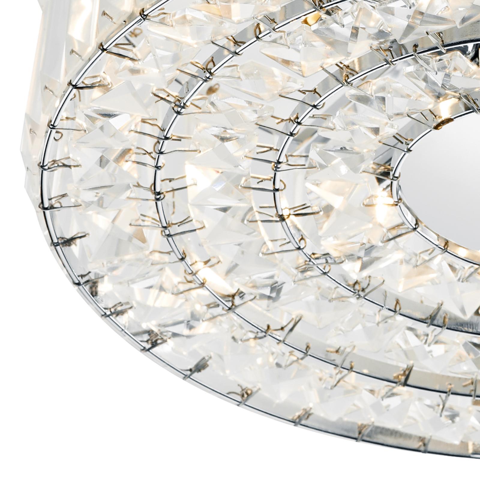 Errol 4 Light Flush Crystal and Polished Chrome