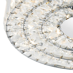 Errol 4 Light Flush Crystal and Polished Chrome