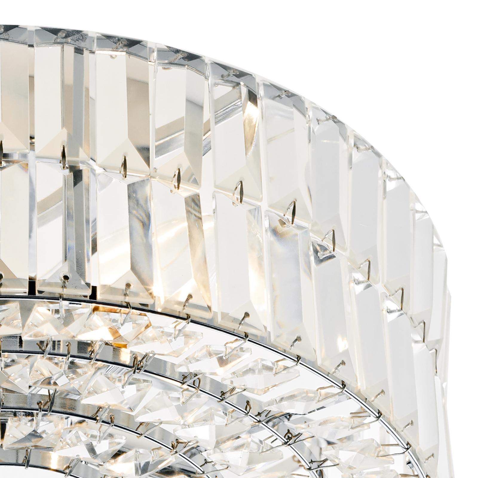 Errol 4 Light Flush Crystal and Polished Chrome