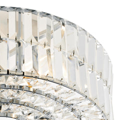 Errol 4 Light Flush Crystal and Polished Chrome