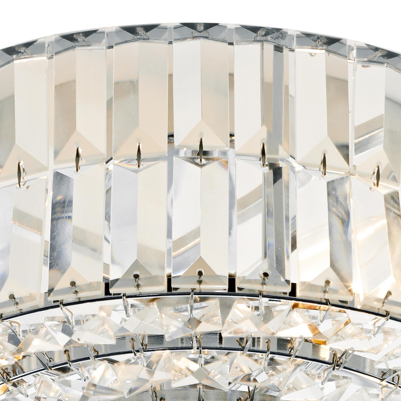 Errol 4 Light Flush Crystal and Polished Chrome