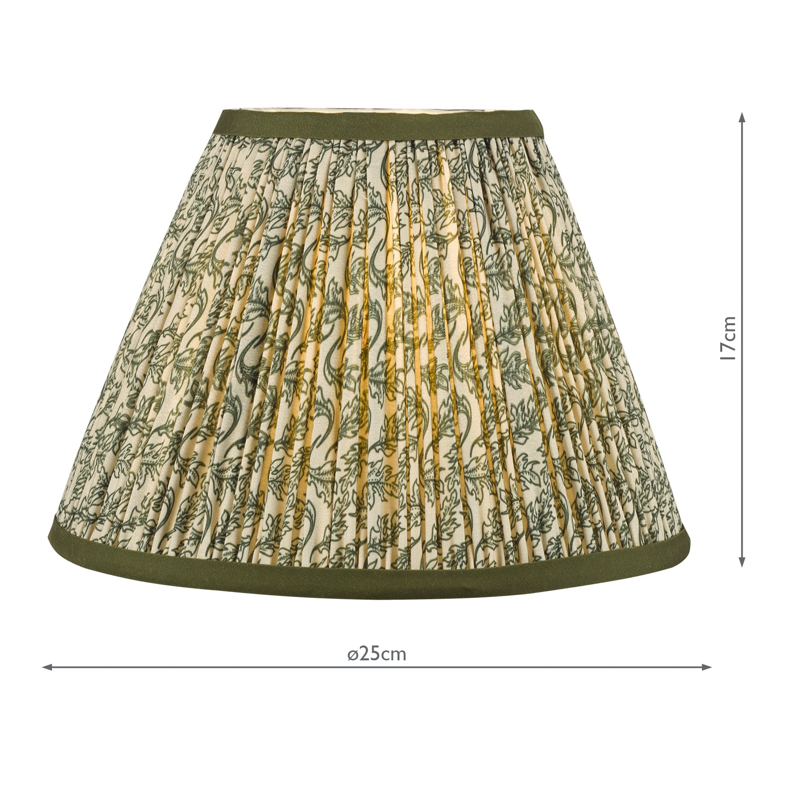 Esther Green Cotton Empire Shade 25cm
