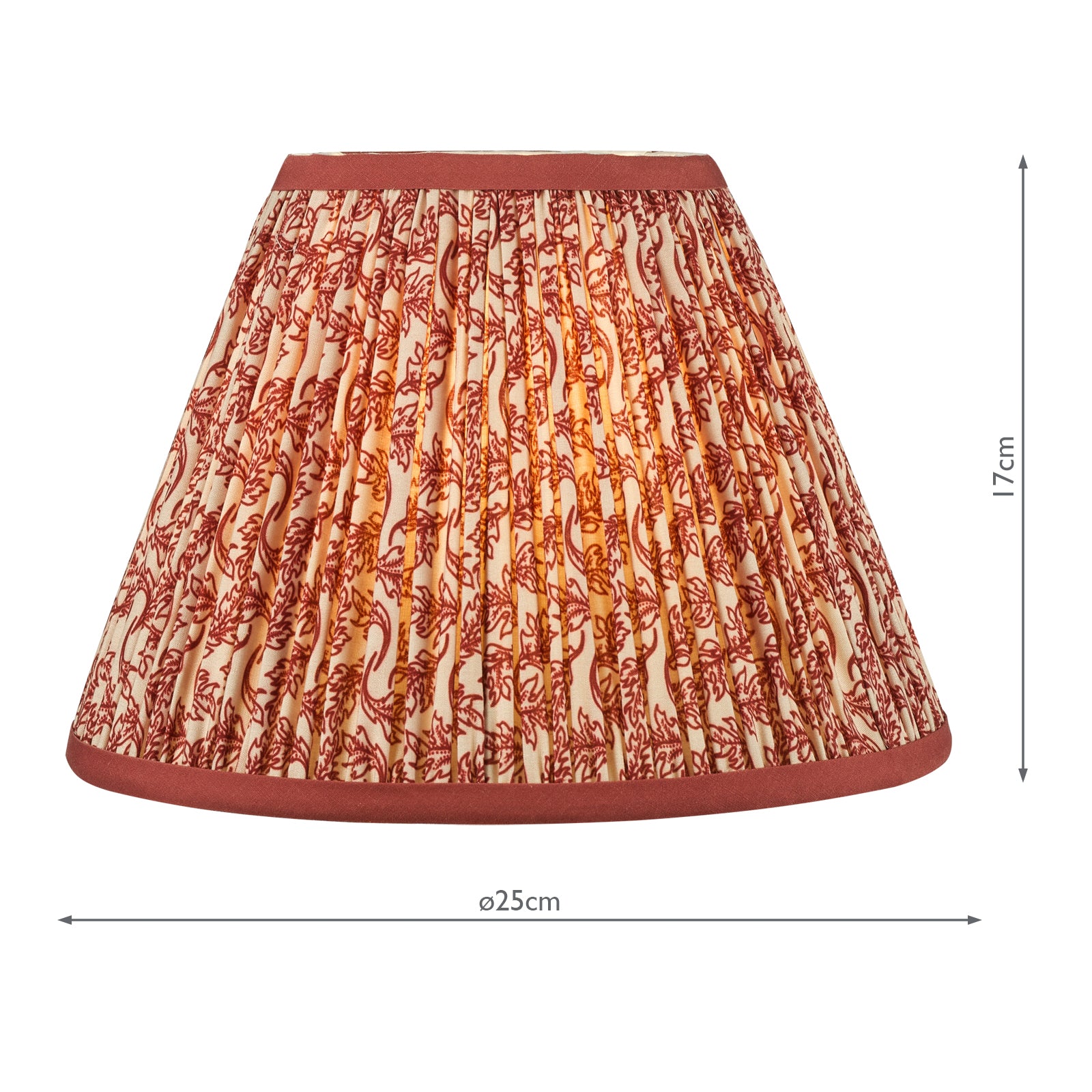 Esther Red Cotton Empire Shade 25cm