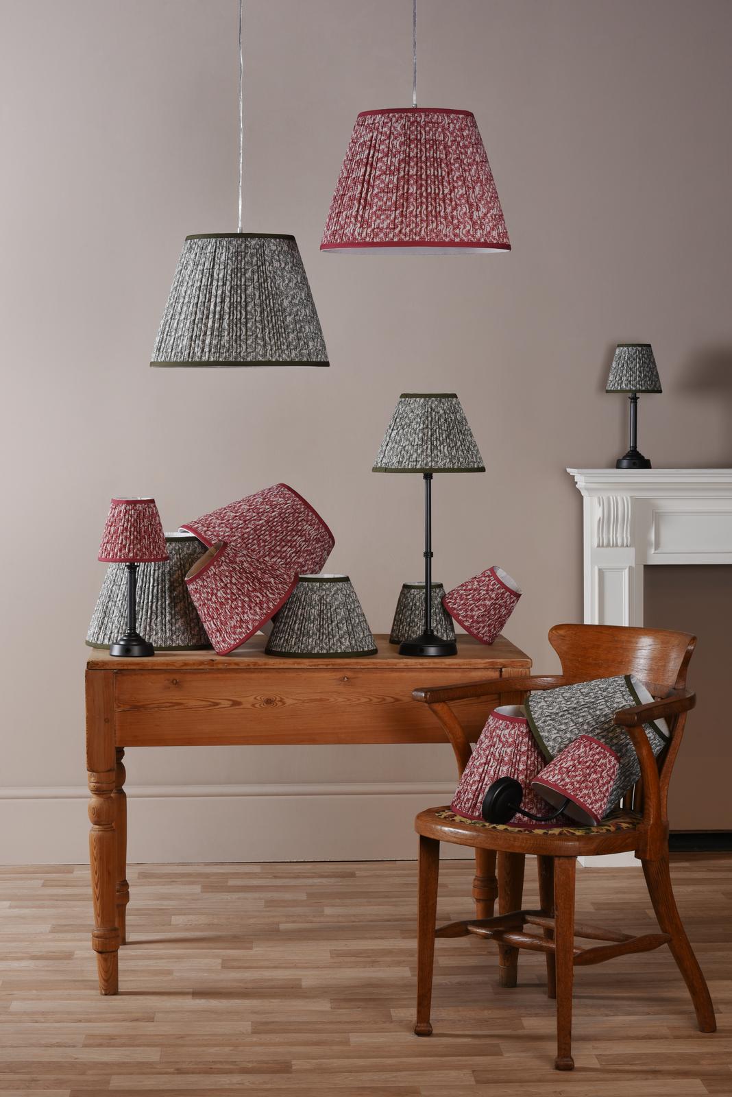 Esther Red Cotton Empire Shade 30cm
