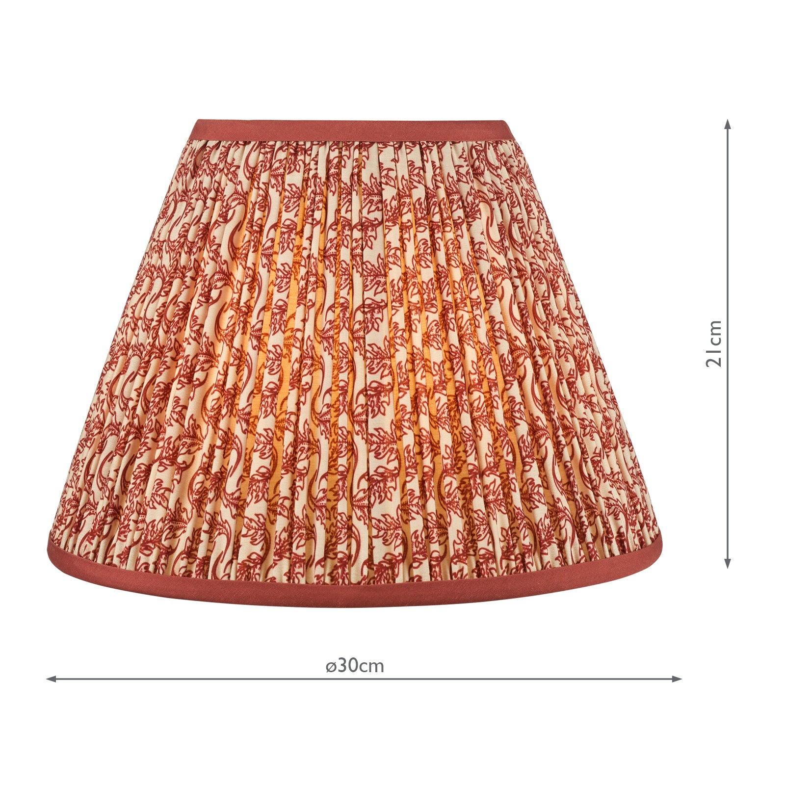 Esther Red Cotton Empire Shade 30cm