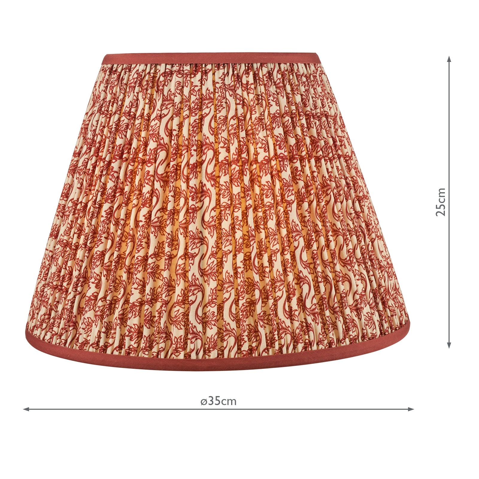 Esther Red Cotton Empire Shade 35cm