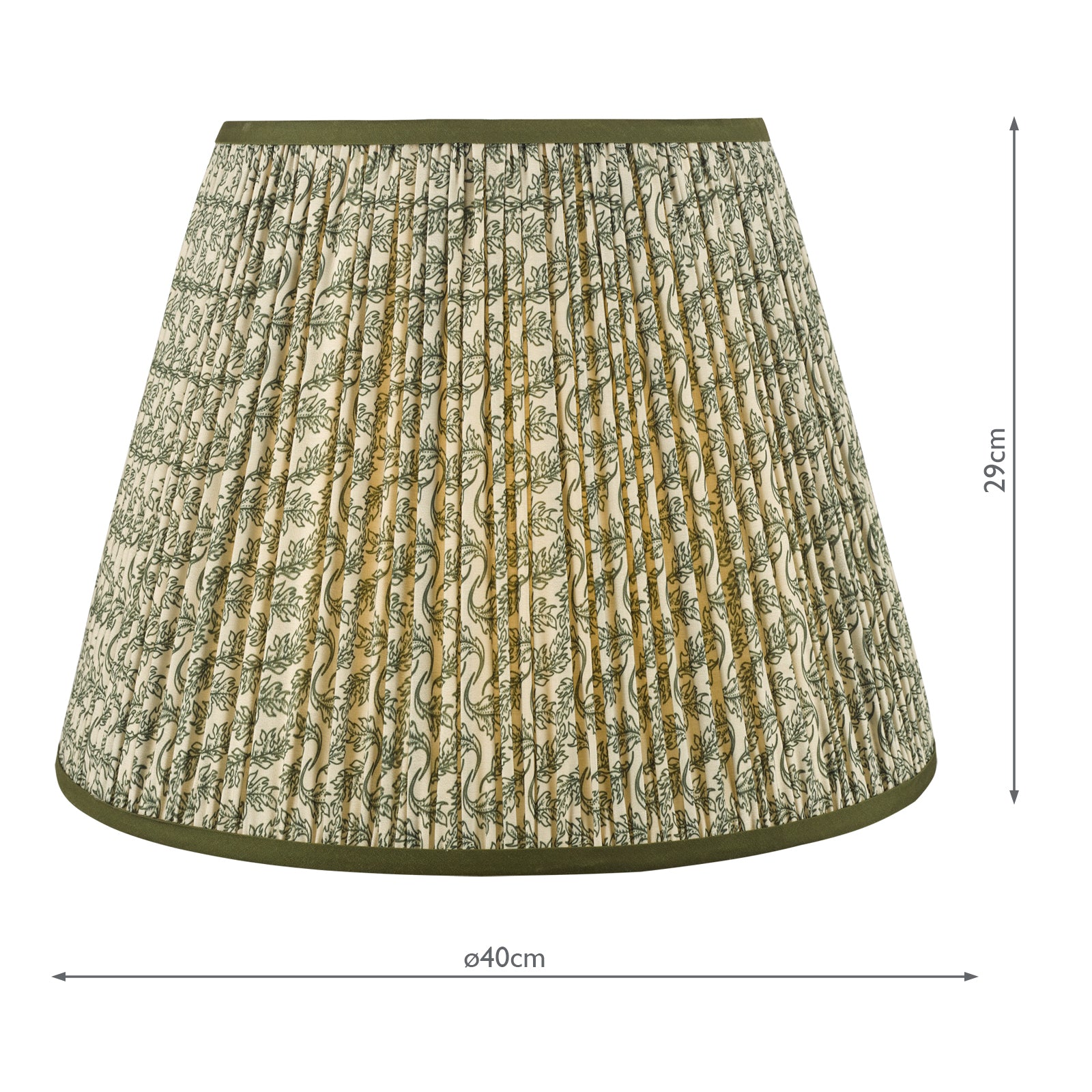 Esther Green Cotton Empire Shade 40cm