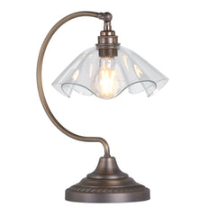 Ethel Table Lamp Antique Brass and Glass