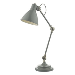 Eunice Task Lamp Grey and Satin Nickel EUN4239 Dar Lighting