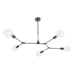 Euphemia 5 Light Pendant Black