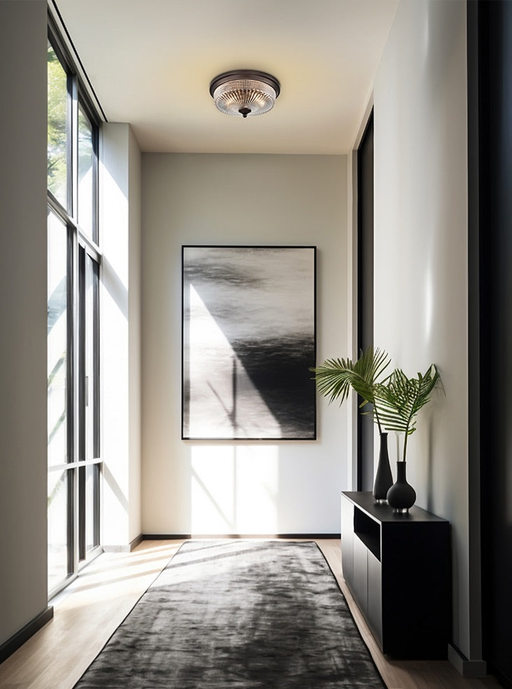 Franklite, Emerson Dark Brown Flush Ceiling Fitting