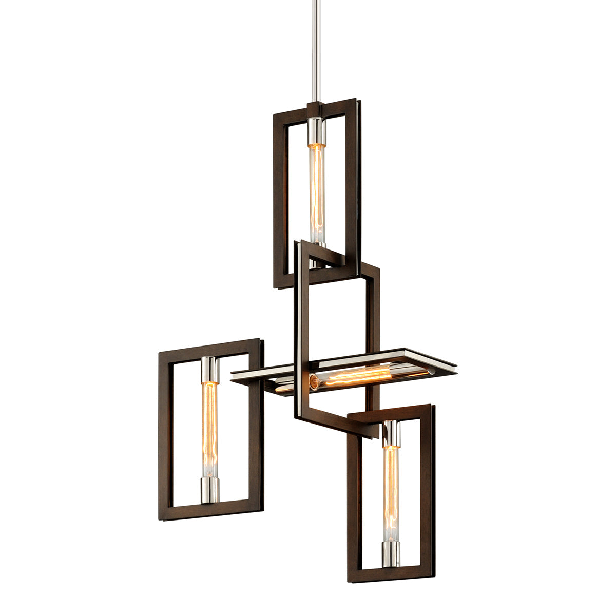 Enigma Pendant F6184-CE Bronze with Polished Stainless Troy Lighting Ex Display