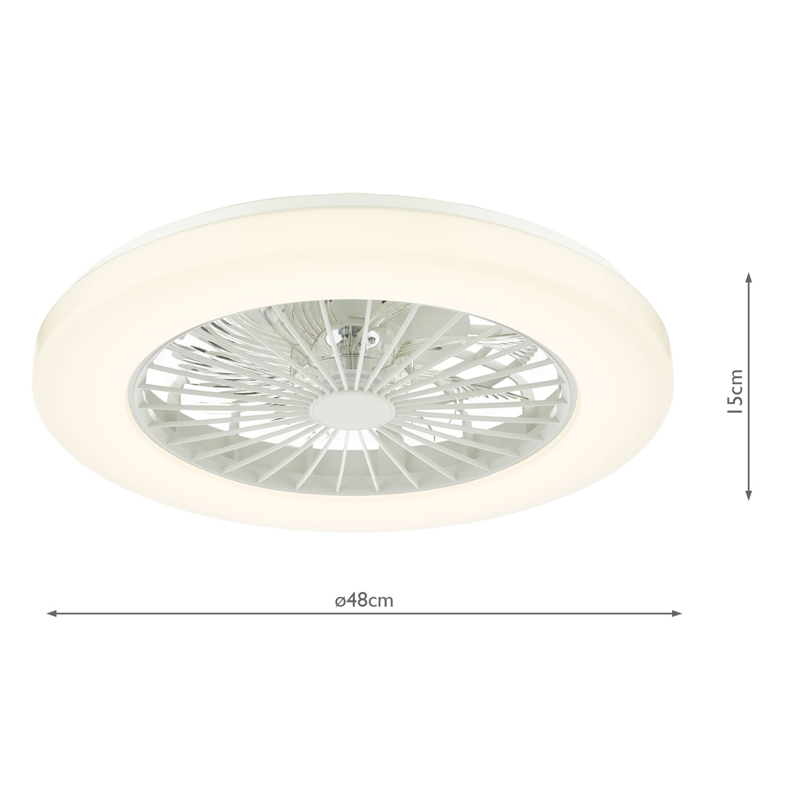 Ceiling Fan Flush White Fitting Only LED