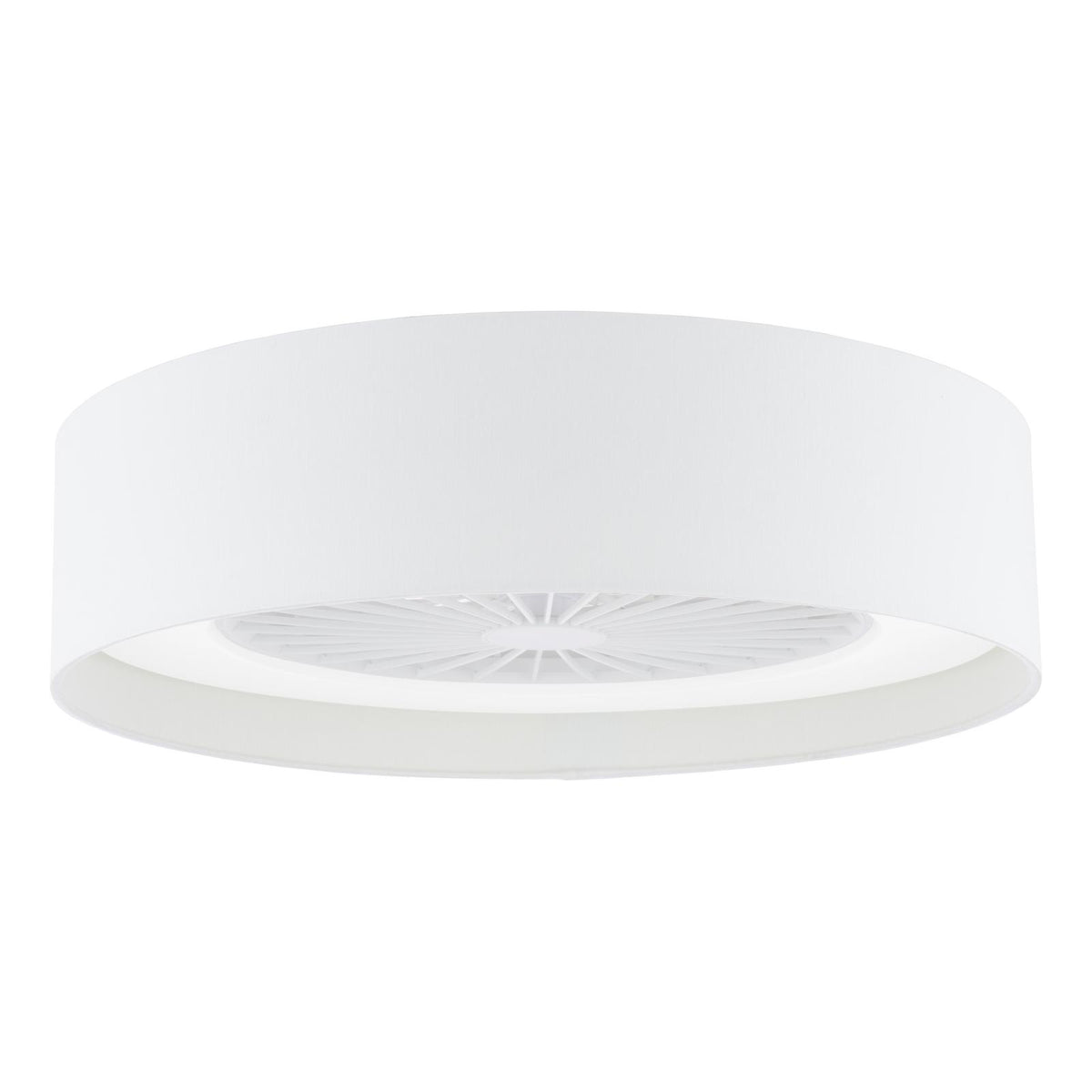 Fan Flush White With Shade LED