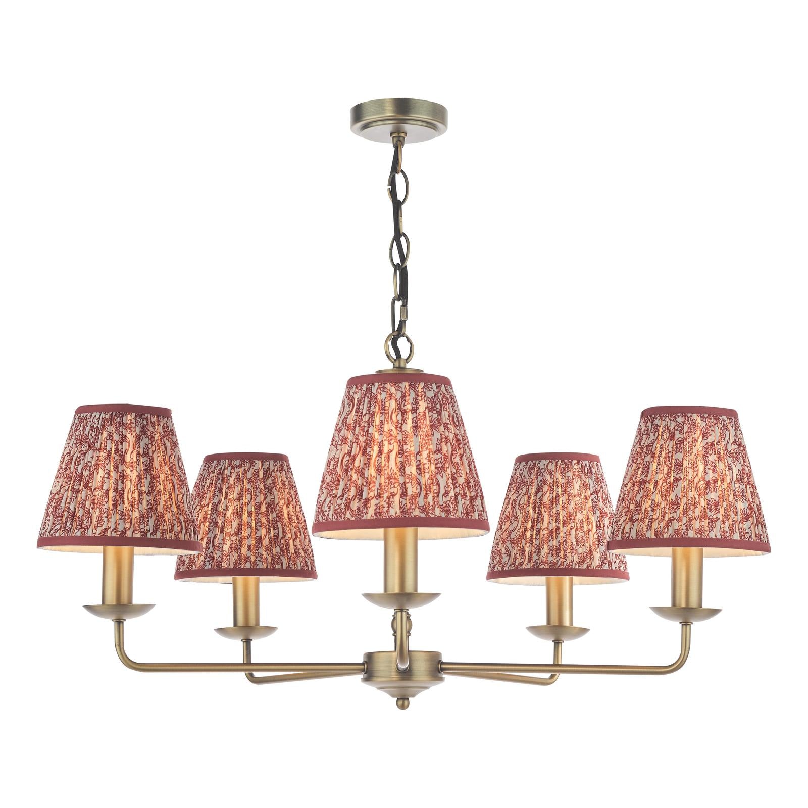 Favian 5 Light Pendant Matt Bronze Fitting Only