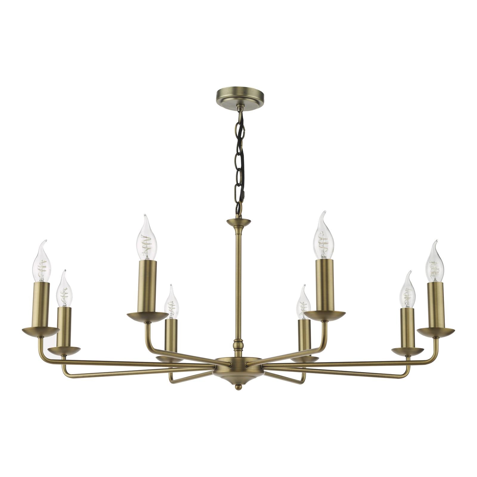 Favian 8 Light Pendant Matt Bronze Fitting Only