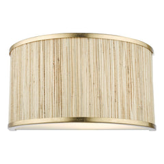 Fenella 2 Light Wall Light Gold Leaf and Seagrass