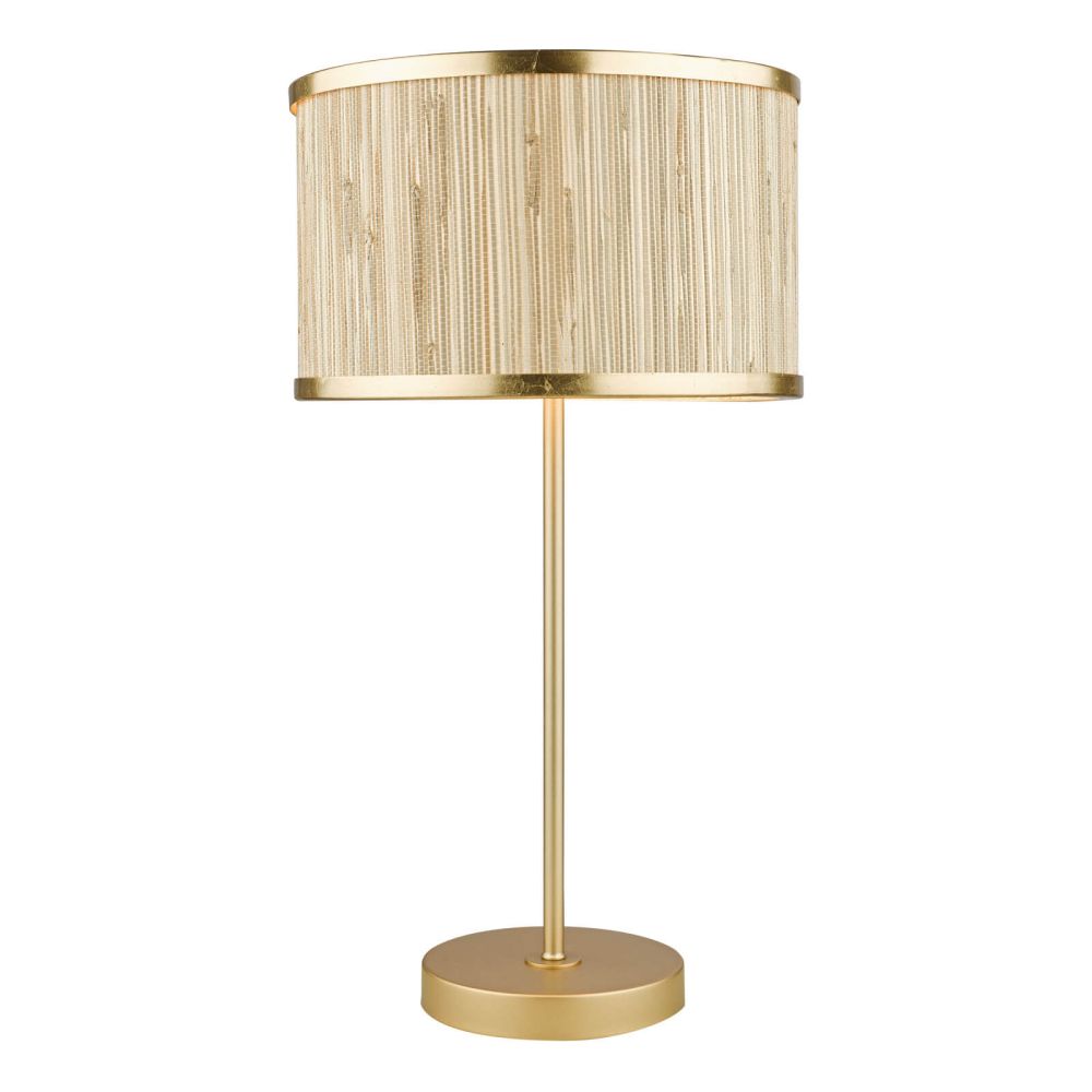 Fenella Table Lamp Gold Leaf With Seagrass Shade