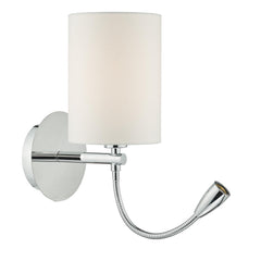 Feta Wall Light Polished Chrome With Shade LED