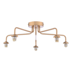 Feya 5 Light Semi-Flush Antique Bronze Fitting Only