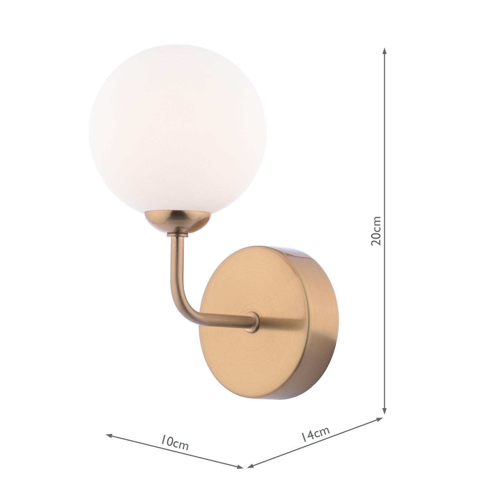 Feya Wall Light Antique Bronze With Opal Glass