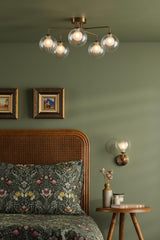 Feya Wall Light Antique Bronze With Clear/Opal Glass