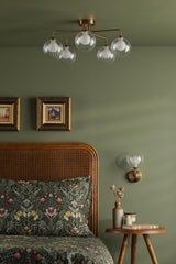 Feya Wall Light Antique Bronze With Clear/Opal Glass
