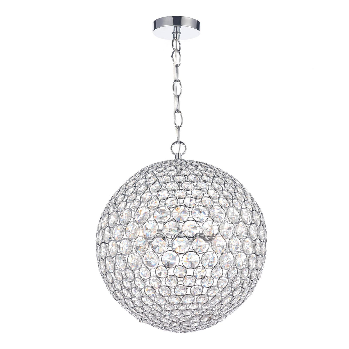 Fiesta 5 Light Pendant Crystal and Polished Chrome