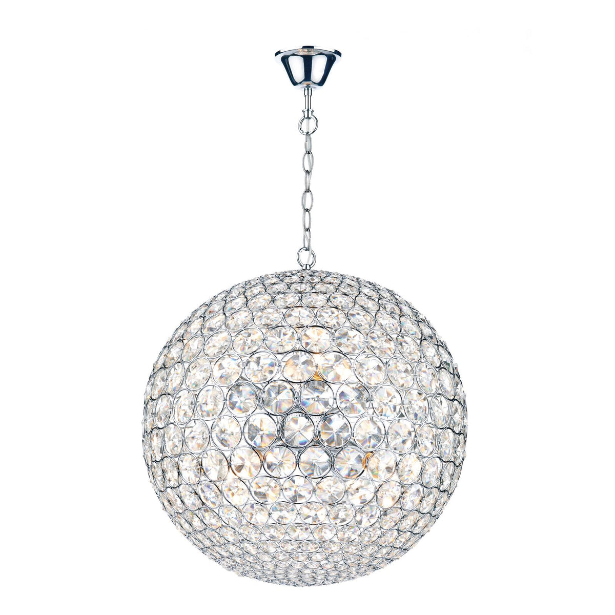 Fiesta 8 Light Pendant Crystal and Polished Chrome