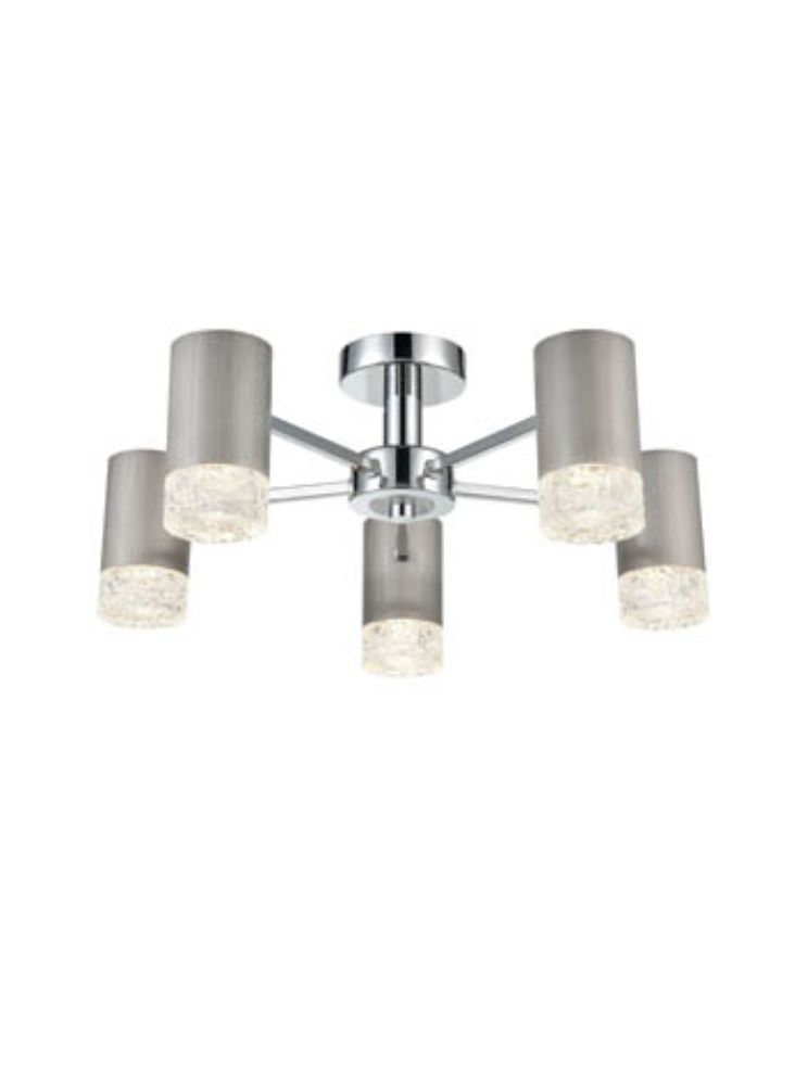 Franklite Cordelia 5 light Fitting Satin Nickel