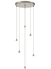 Franklite Perry 6 Light Spreader Suspension Only Satin Nickel