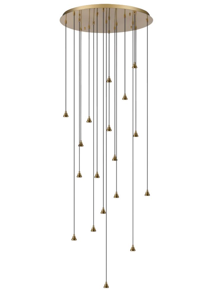 Franklite Perry 18 Light Spreader Suspension Only Aged Brass