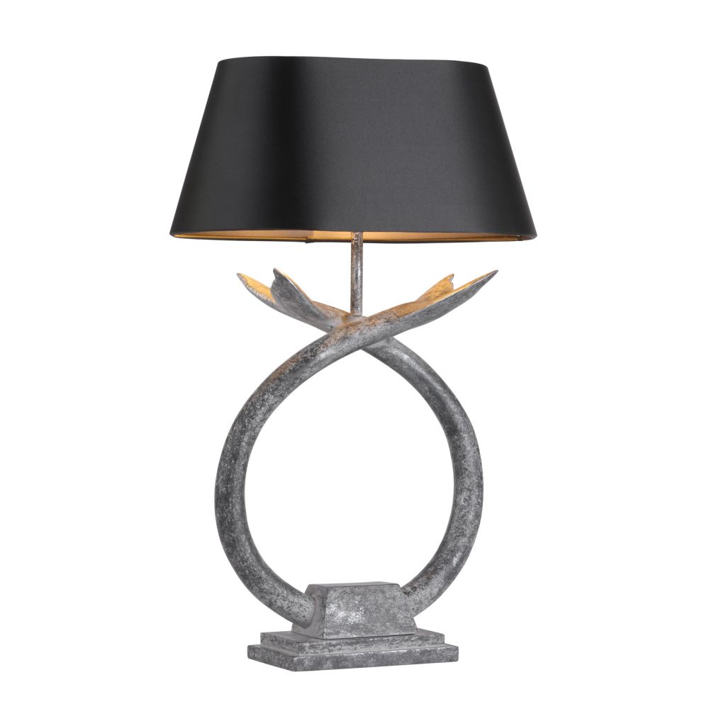 Fluke Table Lamp Black/Silver Base Only