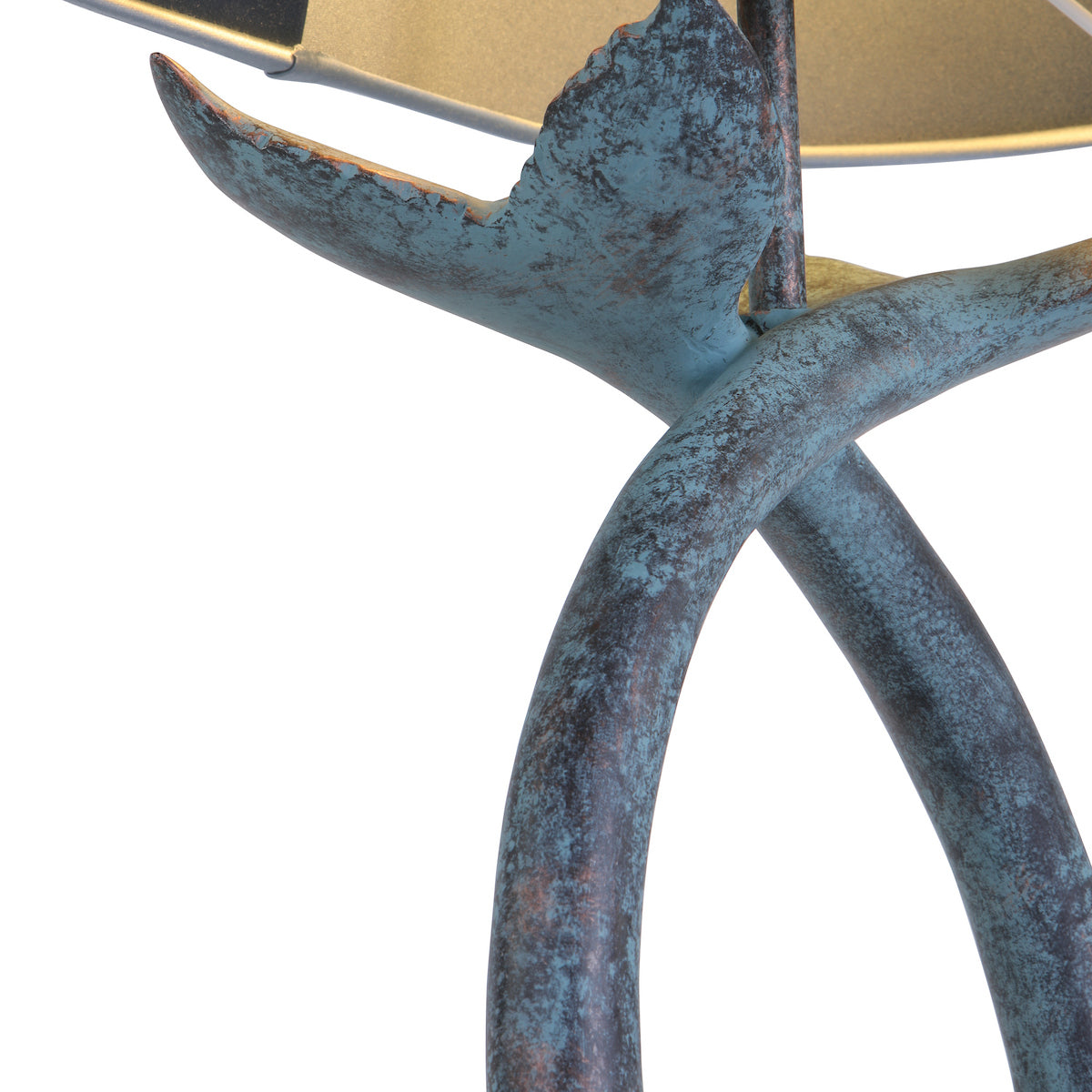 Fluke Table Lamp Verdigris Base Only
