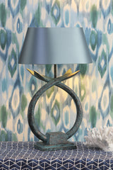 Fluke Table Lamp Verdigris Base Only