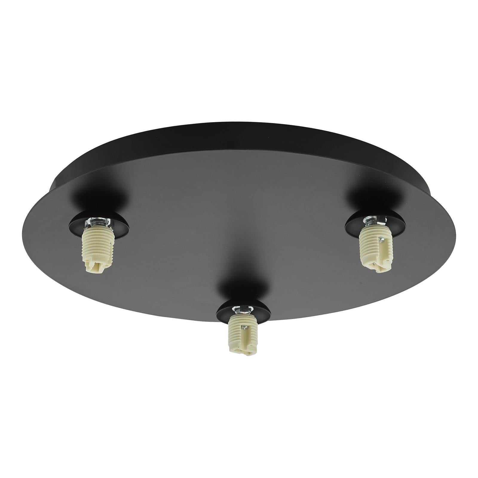 Foley 3 Light Flush Matt Black Fitting Only