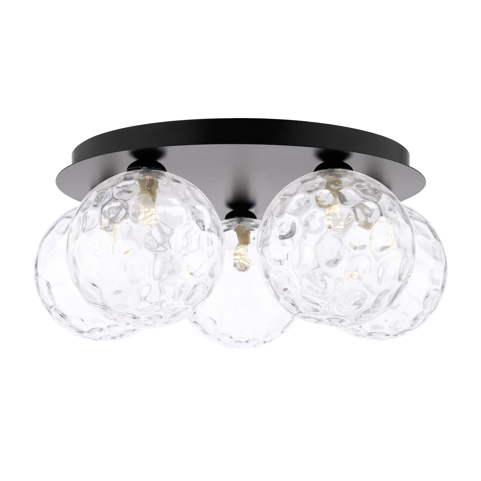 Foley 5 Light Flush Matt Black Fitting Only